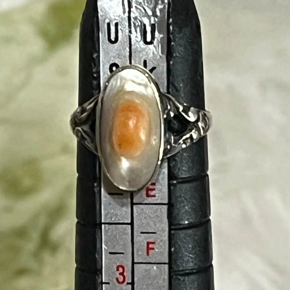 Tiny Old Blister Pearl Ring - Picture 10 of 13